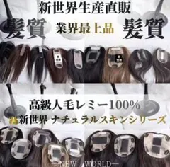 2026新世界　人毛　ウィッグ　フルウィッグ　シルクスキン　シートエクステ