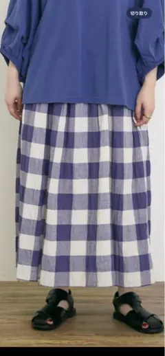 SM2 チェック柄スカート　パープル