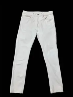 無印良品 ホワイト(きなり) デニム W32 テーパード