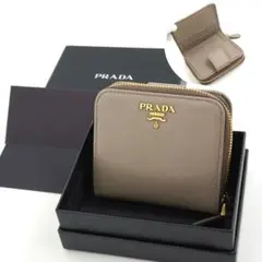 ✨未使用展示品・箱保証書付✨　PRADA ミニ財布　サフィアーノレザー　二つ折り