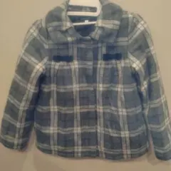 BeBe チェック柄ウールコート 140