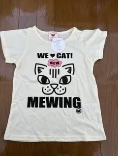 CornHouse 猫プリント Tシャツ 120サイズ クリーム