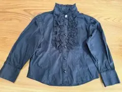 COMME CA ISM 長袖シフォンフリルブラウス 100cm