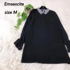 Emsexcite (エムズエキサイト) チェック柄 フリル ワンピース M