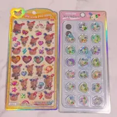 サンリオ うるちゅるPOP SEAL おはじき風シール 2枚セット　ウサハナ