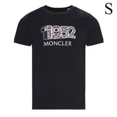 S　モンクレール 1952 刺繍 Tシャツ 　ネイビー　MONCLER　ロゴ