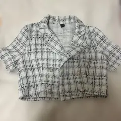 SHEIN ツイード調 半袖 テーラードジャケットのサムネイル