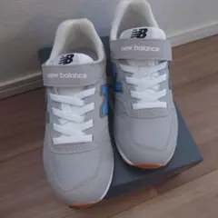 new balance スニーカー グレー/ブルー 21センチ