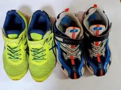 スニーカー２足セット① asics レーザービーム&SUPERSTAR