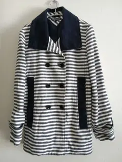 TOMMY HILFIGER　白×ネイビー　コート　S(日本M)　レディース