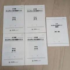 グノーブル 実力確認テスト GnoRev 4年生 4月度（2020年）グノレブ
