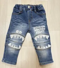 Party Party デニムパンツ 90cm モンスター柄
