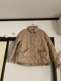 melange ベージュ ダウンジャケット