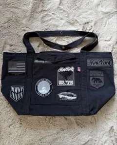 【希少】HUNTING WORLD トートDOG PATCH ワッペンデニム黒のサムネイル