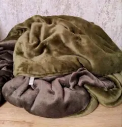 14日迄★１枚限り超破格❤みかん❤超厚手＊極やわ⭐Wボア☆超特大ブランケット⭐️