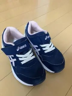 asics キッズシューズ 17.5cm ネイビー マジックテープ