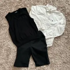 コムサイズム　ベスト　ズボン　H&M Yシャツ　3点セット