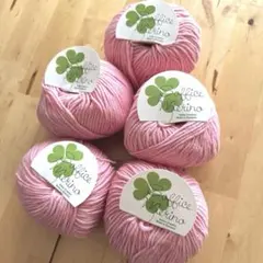 ソフィーチェメリノ　スーパーウォッシュメリノウール100% 50g 5玉 ピンク