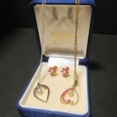 極美品✨MIKIMOTO ミキモト ハート ネックレス イヤリング セット 箱付