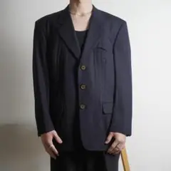 Paul Smith ストライプテーラードジャケット ネイビー/DW384