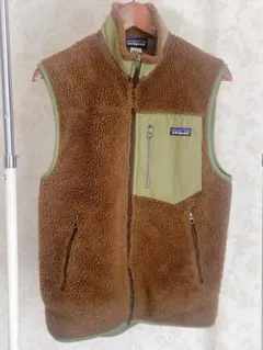 パタゴニア レトロX フリース ベスト カーキ　ツートン