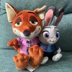 ズートピア2 ニック・ワイルド　ジュディ・ホップス ペアぬいぐるみ