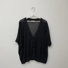 【美品】Samansa Mos2 半袖カーディガン グレーのサムネイル