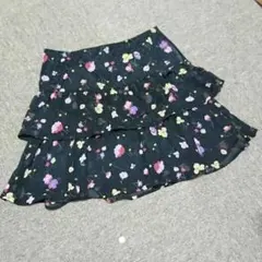 水玉 ひざ丈スカート