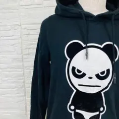HIPANDA ハイパンダ パンダプリント プルオーバーパーカー ブラック Sのサムネイル