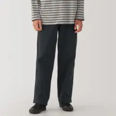 無印良品　紳士　洗いざらしヘリンボーンベイカーパンツ　ブラック　79 ワーク