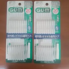 GUM 치간칫솔, I자형 SSS, 2개 세트, 20개 팩