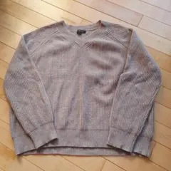 リブニット 長袖 vネック