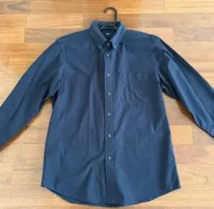 ユニクロ　エクストラファインコットンブロードシャツ　長袖　ネイビー　M