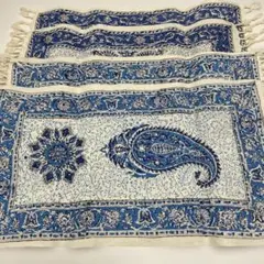 IRAN ISFAHAN製　敷物４枚セット 約30c×50c