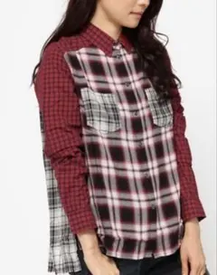 DIESEL チェック柄長袖シャツ XSサイズ
