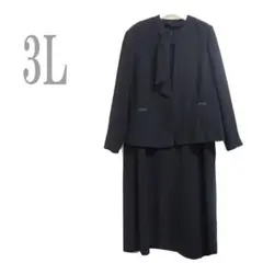 2点/スーツ/ジャケット/ワンピース/3L/ブラック/フォーマル●&0820