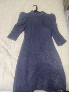 snidel ファーライクハーフスリーブミニニットワンピース