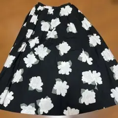 INGEBORG フラワープリント フレアスカート