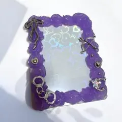 B8 トレカケース デコ 硬質ケース 推し活 ハンドメイド《パープル》