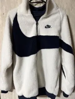 大人気！！NIKE リバーシブル ボアジャケット フリース ネイビー ホワイト