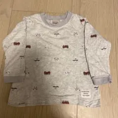 petit main 長袖カットソー 100cm 飛行機・はたらくくるま