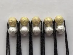 ハンドメイド　ヘアピン　コットンパール　メタルビーズ　金　銀　6mm 10本