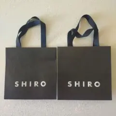 SHIRO シロ　ショッパー　大人気コスメショップ袋　持ち手リボン紙袋