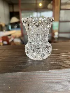 ボヘミアングラス 一輪挿し 花瓶 ミニ ガラス レトロ　①