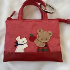 ファミリア　ミニデニムバックチャーム