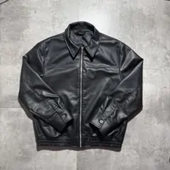 ZARA フェイクレザー ボンバージャケット ブラック XLサイズ