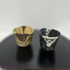 手作り陶器 湯飲み 2個セット