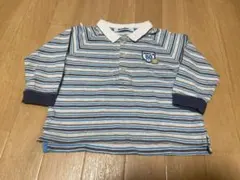 familiar 長袖　ポロシャツ ストライプ　刺繍　90サイズ