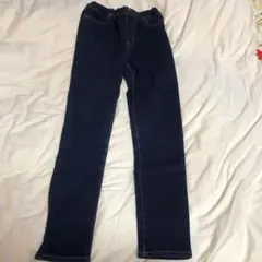 ＧＵ　ダークブルー ゴムウエスト デニムパンツ 150