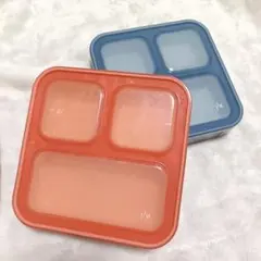 ⚠️本日限定価格 2個セット FOODMAN 弁当箱 500ml 青 オレンジのサムネイル